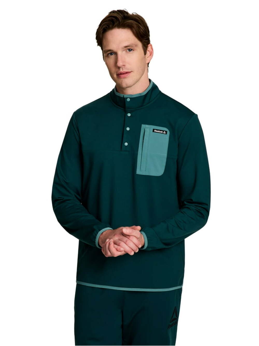 Reebok Men's Quarter Snap Pullover Sweatshirt Size M Medium